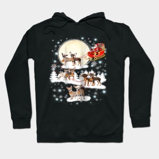 Cute Chihuahua Xmas Chihuahua Sled Santa Dog Hoodie